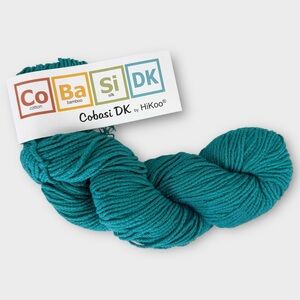 CoBaSi DK by HiKoo Yarn Color 10 Deep Turquoise 140 yds 50g Cotton Bamboo Silk